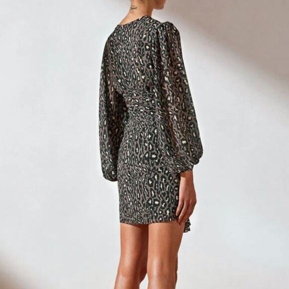 Shona Joy Buell Mini Wrap Dress Size 6 - Picture 3 of 6